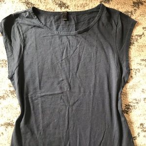 J Crew Navy Cap Sleeve Tee